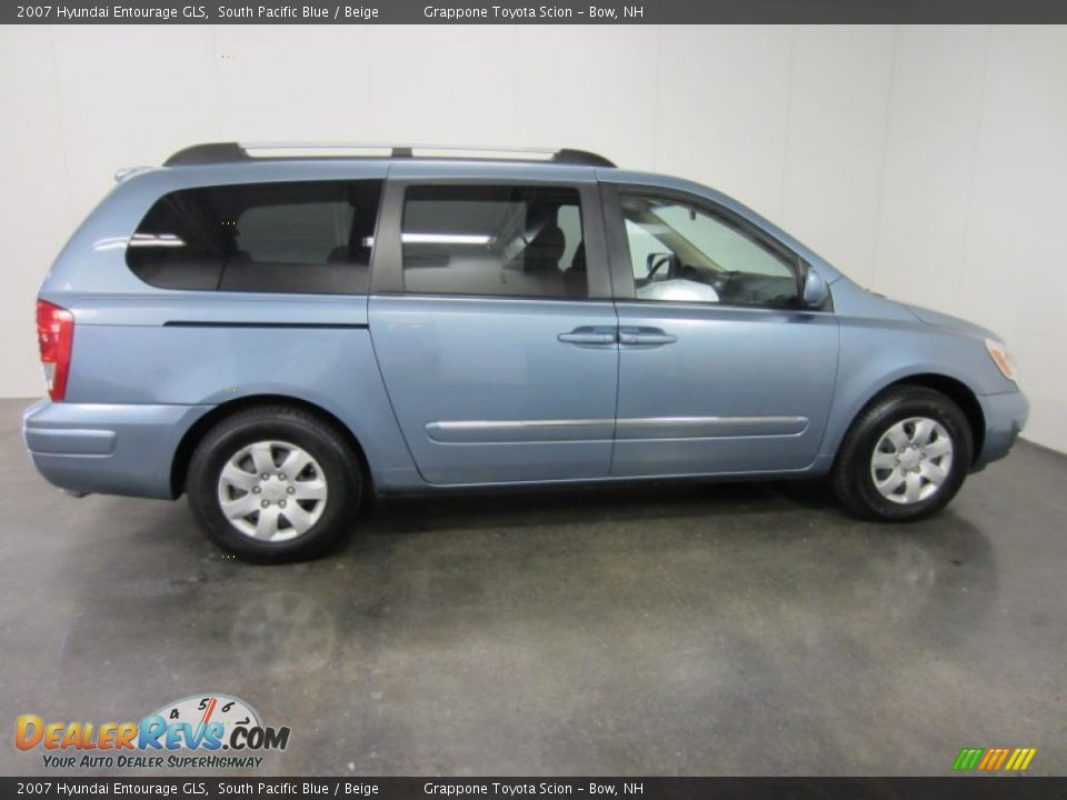 2007 Hyundai Entourage GLS South Pacific Blue / Beige Photo #10