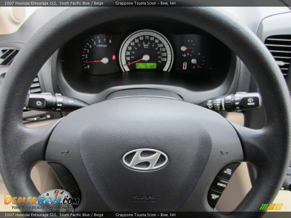 2007 Hyundai Entourage GLS South Pacific Blue / Beige Photo #21