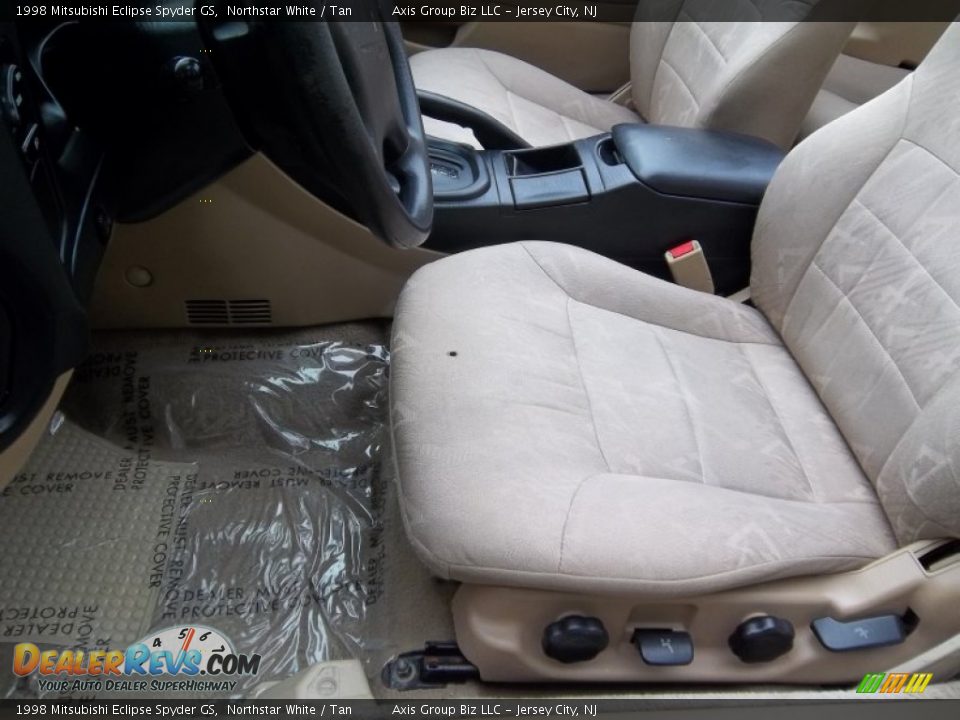 1998 Mitsubishi Eclipse Spyder GS Northstar White / Tan Photo #7