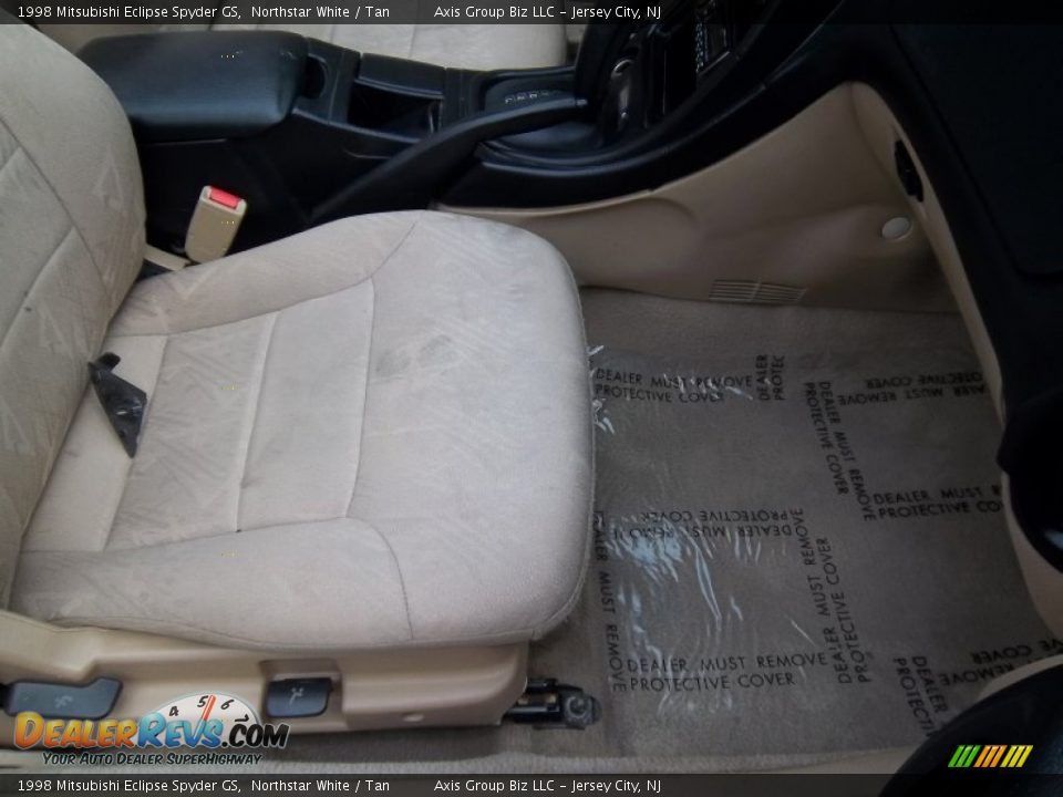 1998 Mitsubishi Eclipse Spyder GS Northstar White / Tan Photo #11