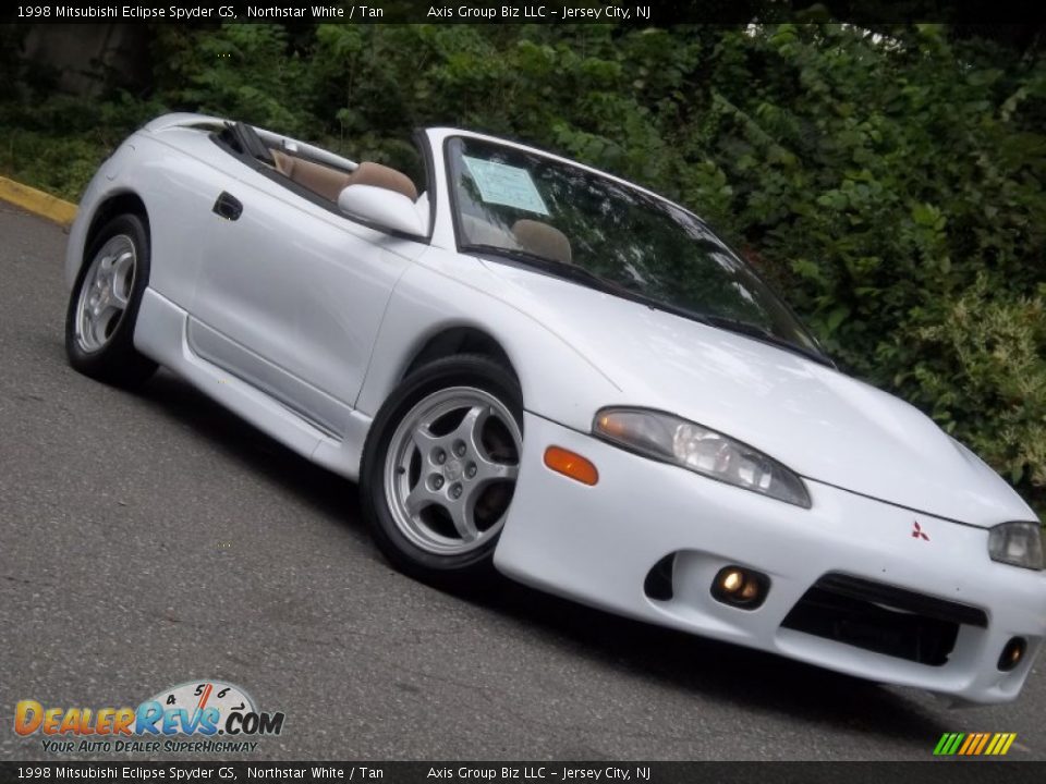 1998 Mitsubishi Eclipse Spyder GS Northstar White / Tan Photo #14