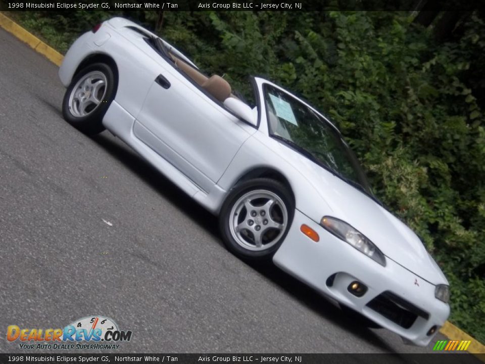 1998 Mitsubishi Eclipse Spyder GS Northstar White / Tan Photo #15