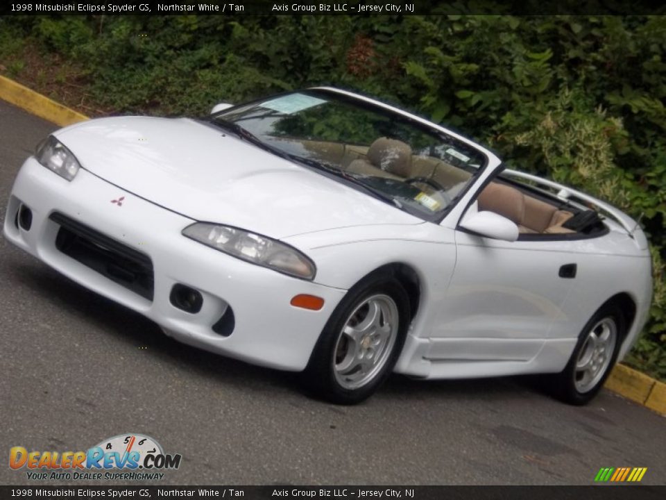 1998 Mitsubishi Eclipse Spyder GS Northstar White / Tan Photo #17