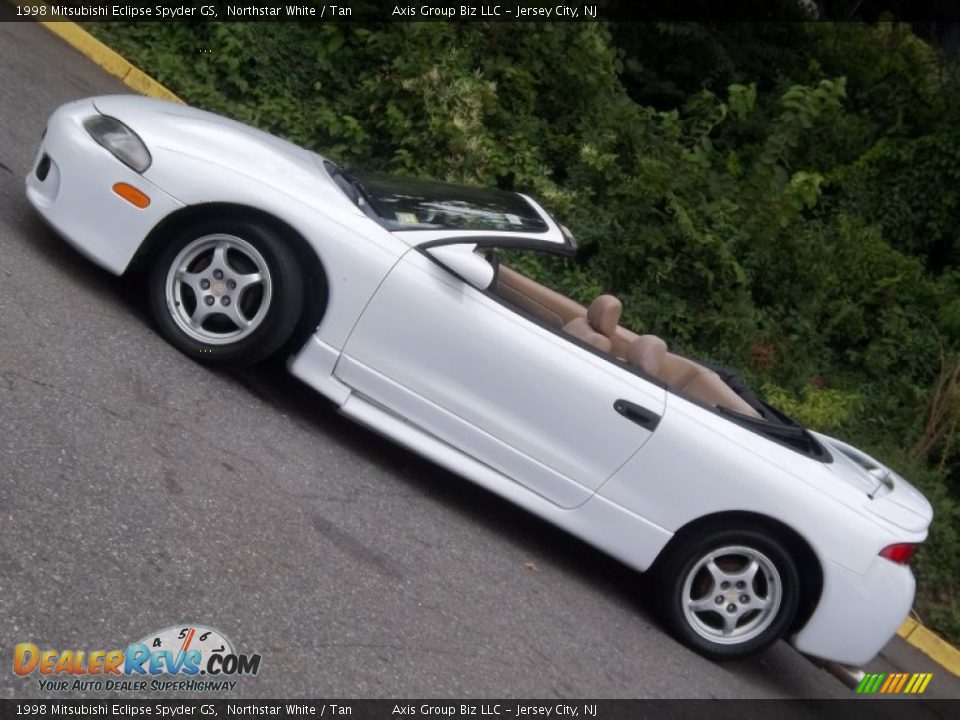 1998 Mitsubishi Eclipse Spyder GS Northstar White / Tan Photo #18