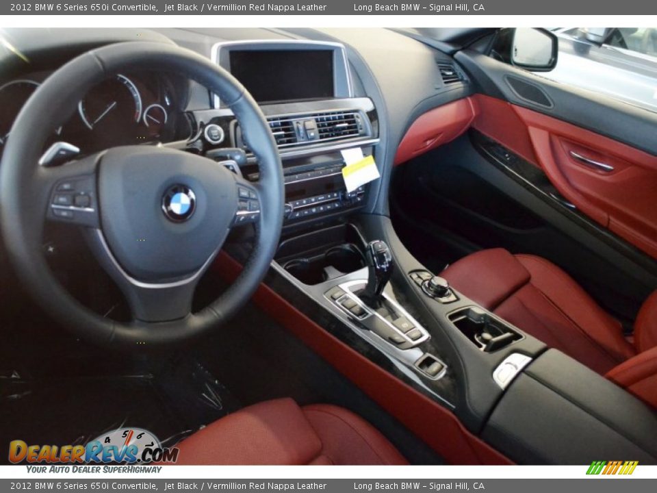 Vermillion Red Nappa Leather Interior 2012 Bmw 6 Series