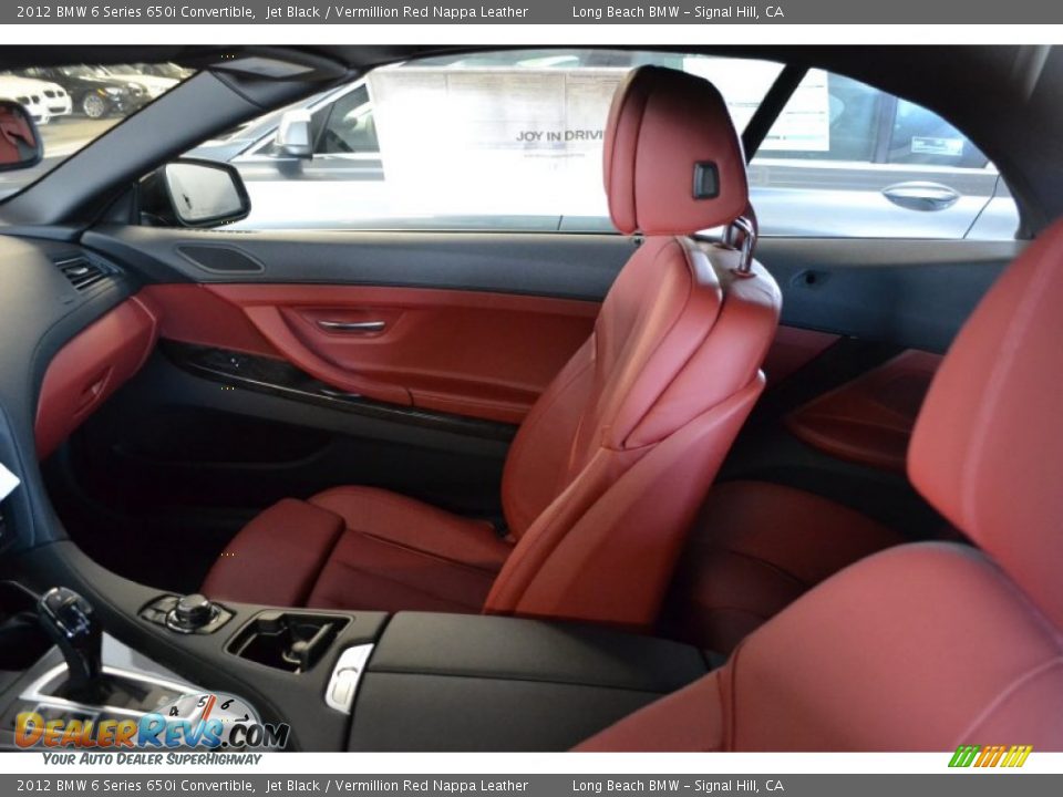 Vermillion Red Nappa Leather Interior 2012 Bmw 6 Series