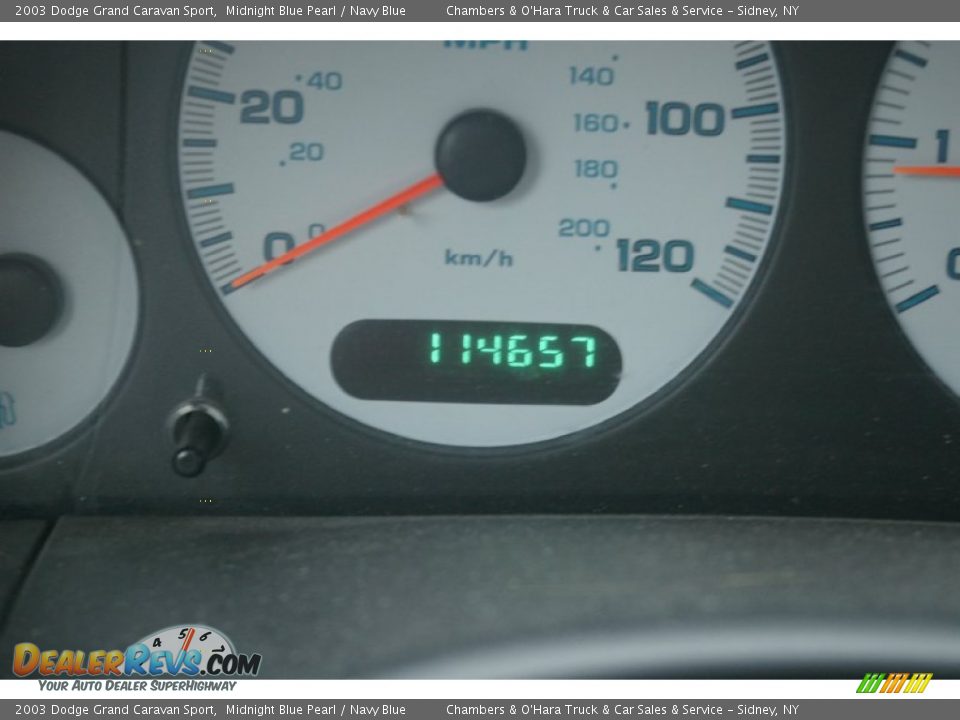 2003 Dodge Grand Caravan Sport Midnight Blue Pearl / Navy Blue Photo #8