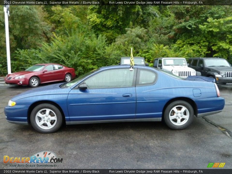 2003 Chevrolet Monte Carlo LS Superior Blue Metallic / Ebony Black Photo #2