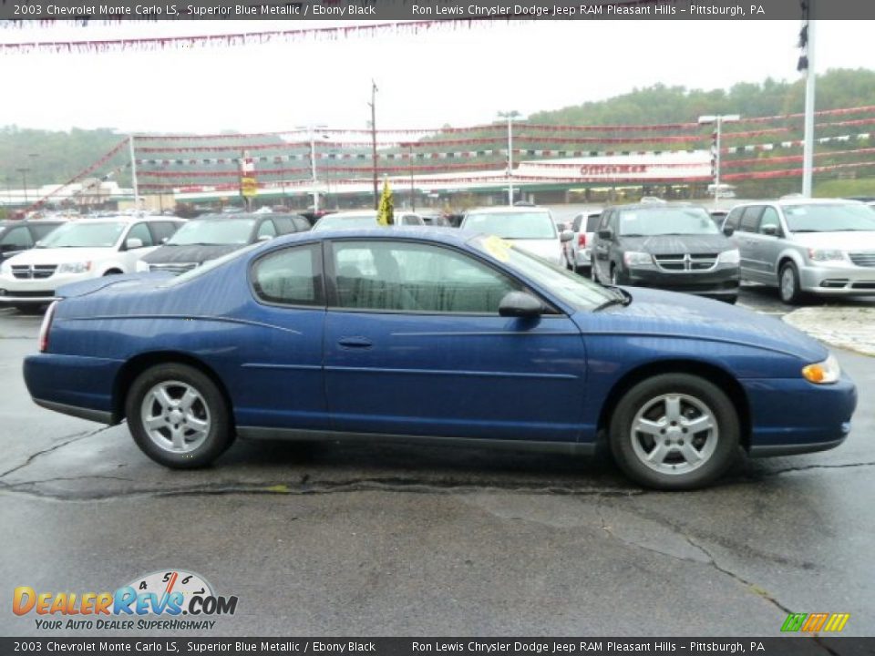 2003 Chevrolet Monte Carlo LS Superior Blue Metallic / Ebony Black Photo #6