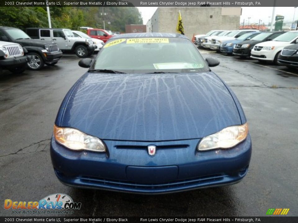 2003 Chevrolet Monte Carlo LS Superior Blue Metallic / Ebony Black Photo #8