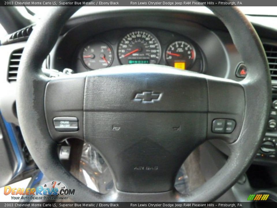 2003 Chevrolet Monte Carlo LS Superior Blue Metallic / Ebony Black Photo #22