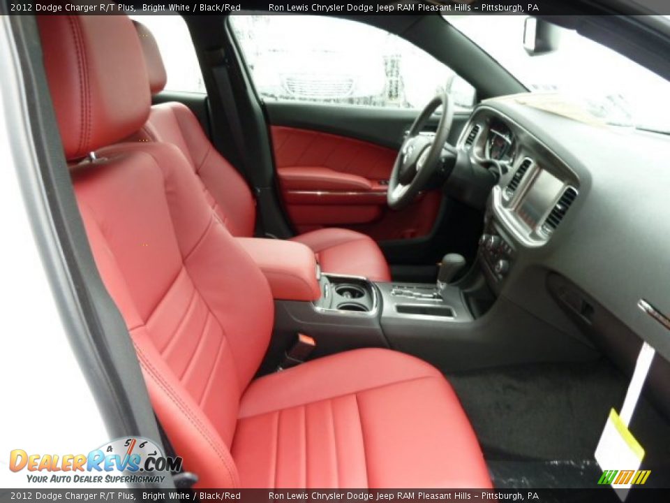 Black/Red Interior - 2012 Dodge Charger R/T Plus Photo #13