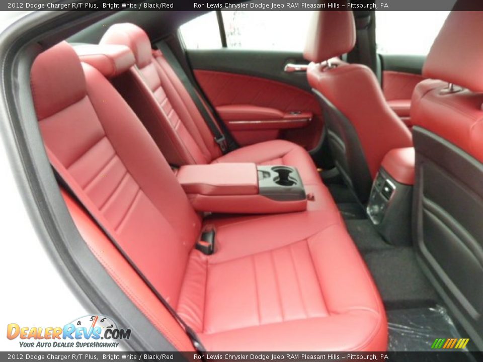 Black/Red Interior - 2012 Dodge Charger R/T Plus Photo #15