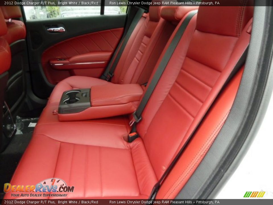 Black/Red Interior - 2012 Dodge Charger R/T Plus Photo #18