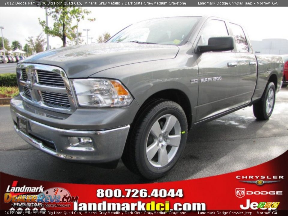 2012 Dodge Ram 1500 Big Horn Quad Cab Mineral Gray Metallic / Dark Slate Gray/Medium Graystone Photo #1