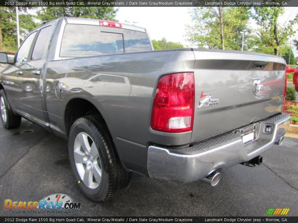 2012 Dodge Ram 1500 Big Horn Quad Cab Mineral Gray Metallic / Dark Slate Gray/Medium Graystone Photo #2
