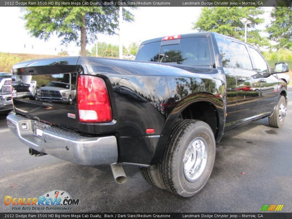 2012 Dodge Ram 3500 HD Big Horn Mega Cab Dually Black / Dark Slate/Medium Graystone Photo #3