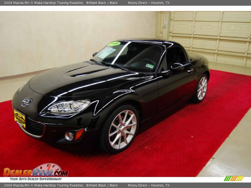 2009 Mazda MX-5 Miata Hardtop Touring Roadster Brilliant Black / Black Photo #3