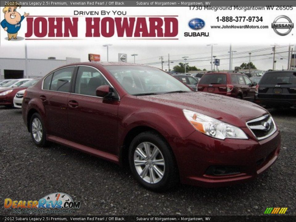 2012 Subaru Legacy 2.5i Premium Venetian Red Pearl / Off Black Photo #1