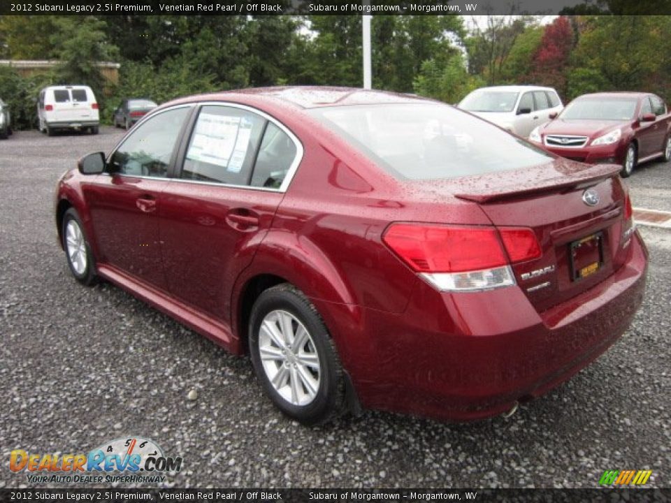 2012 Subaru Legacy 2.5i Premium Venetian Red Pearl / Off Black Photo #5