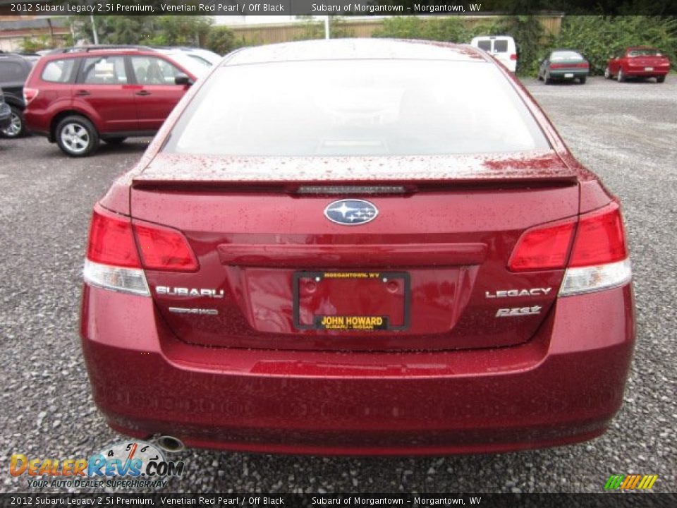 2012 Subaru Legacy 2.5i Premium Venetian Red Pearl / Off Black Photo #6