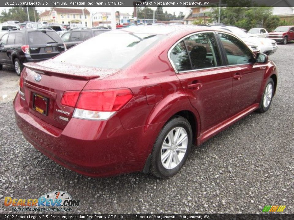 2012 Subaru Legacy 2.5i Premium Venetian Red Pearl / Off Black Photo #7