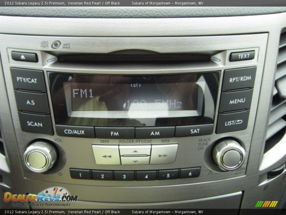 2012 Subaru Legacy 2.5i Premium Venetian Red Pearl / Off Black Photo #19