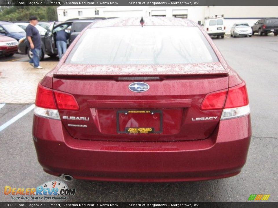 2012 Subaru Legacy 2.5i Limited Venetian Red Pearl / Warm Ivory Photo #6