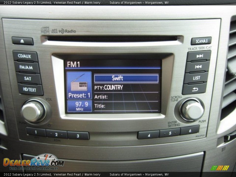 Audio System of 2012 Subaru Legacy 2.5i Limited Photo #19