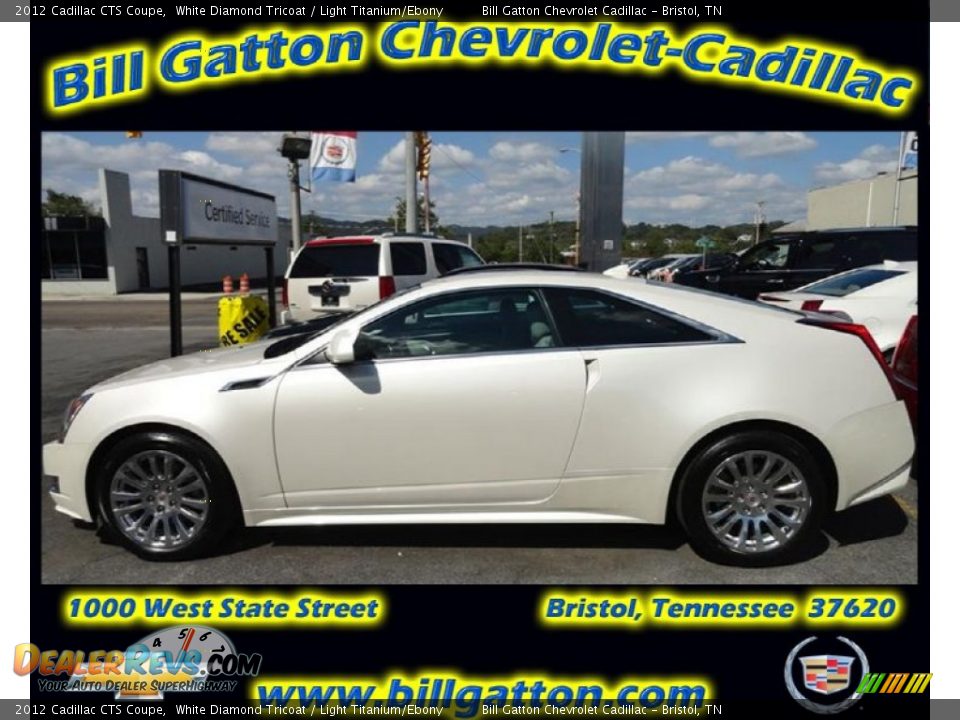2012 Cadillac CTS Coupe White Diamond Tricoat / Light Titanium/Ebony Photo #1