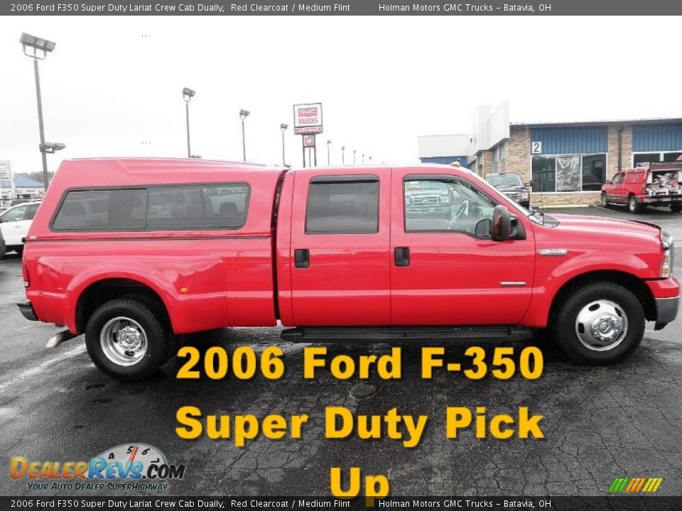 2006 Ford F350 Super Duty Lariat Crew Cab Dually Red Clearcoat / Medium Flint Photo #1