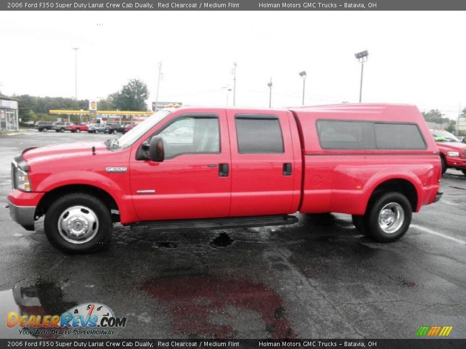 2006 Ford F350 Super Duty Lariat Crew Cab Dually Red Clearcoat / Medium Flint Photo #4