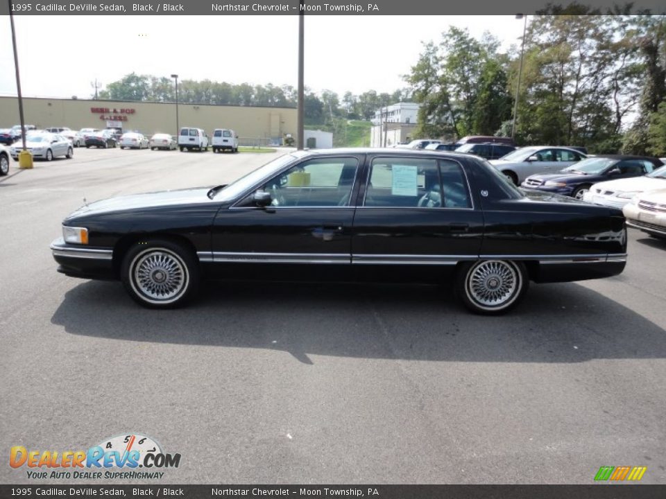 1995 Cadillac DeVille Sedan Black / Black Photo #4