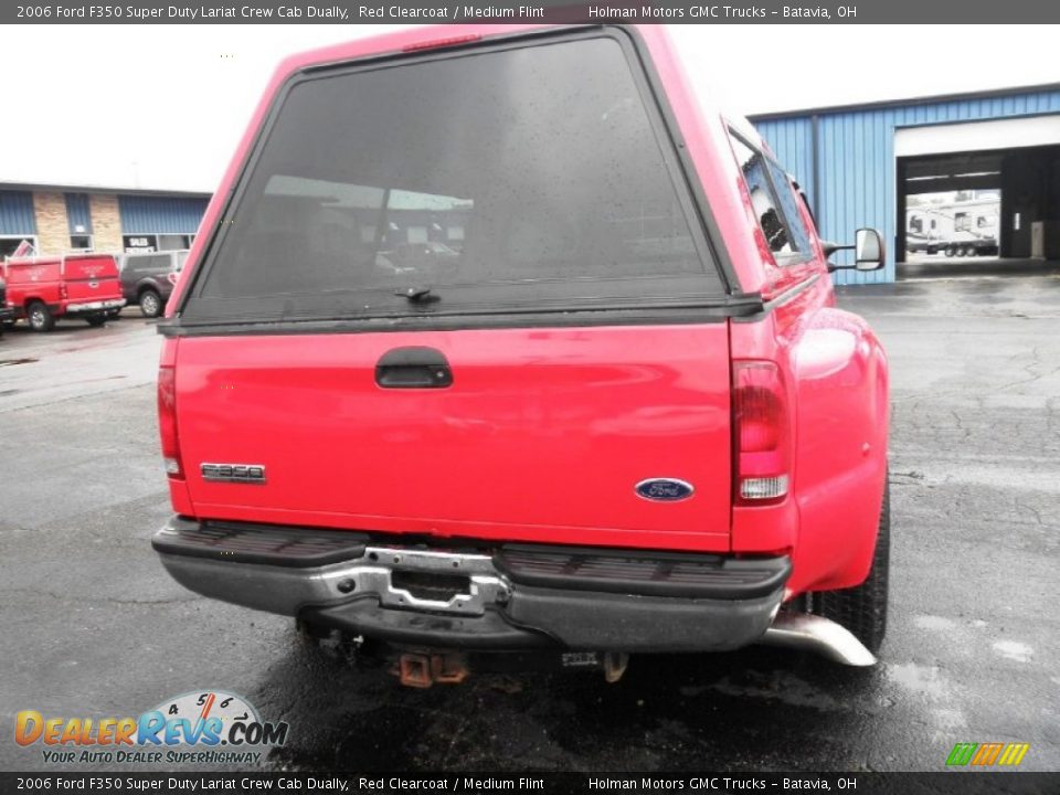 2006 Ford F350 Super Duty Lariat Crew Cab Dually Red Clearcoat / Medium Flint Photo #21