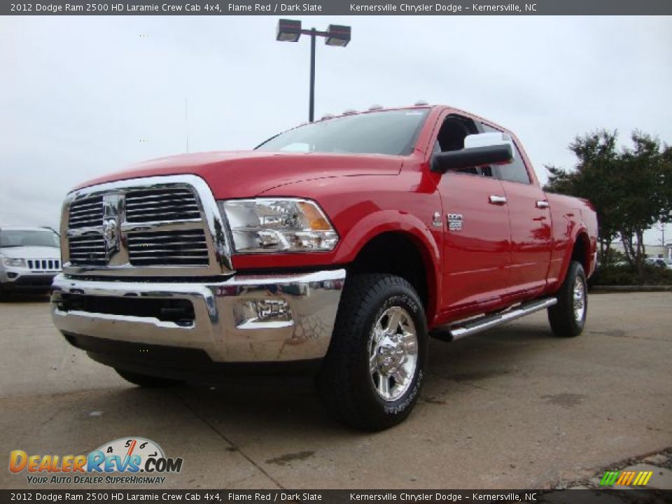 2012 Dodge Ram 2500 HD Laramie Crew Cab 4x4 Flame Red / Dark Slate Photo #1