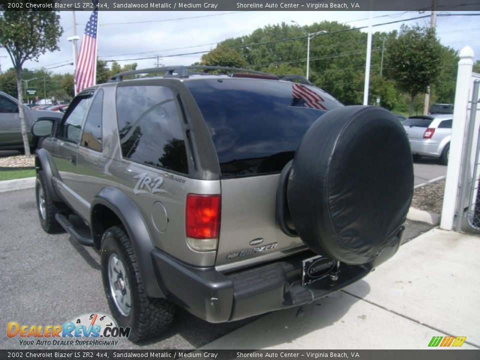 2002 Chevrolet Blazer LS ZR2 4x4 Sandalwood Metallic / Medium Gray Photo #7