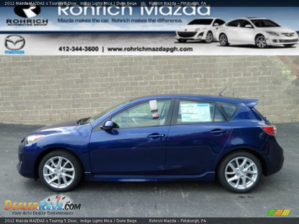 2012 Mazda MAZDA3 s Touring 5 Door Indigo Lights Mica / Dune Beige Photo #1