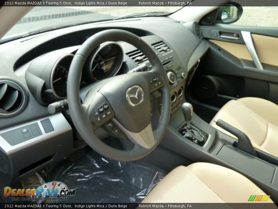 Dune Beige Interior - 2012 Mazda MAZDA3 s Touring 5 Door Photo #14