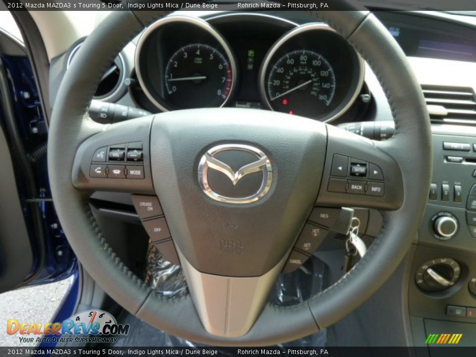 2012 Mazda MAZDA3 s Touring 5 Door Steering Wheel Photo #16