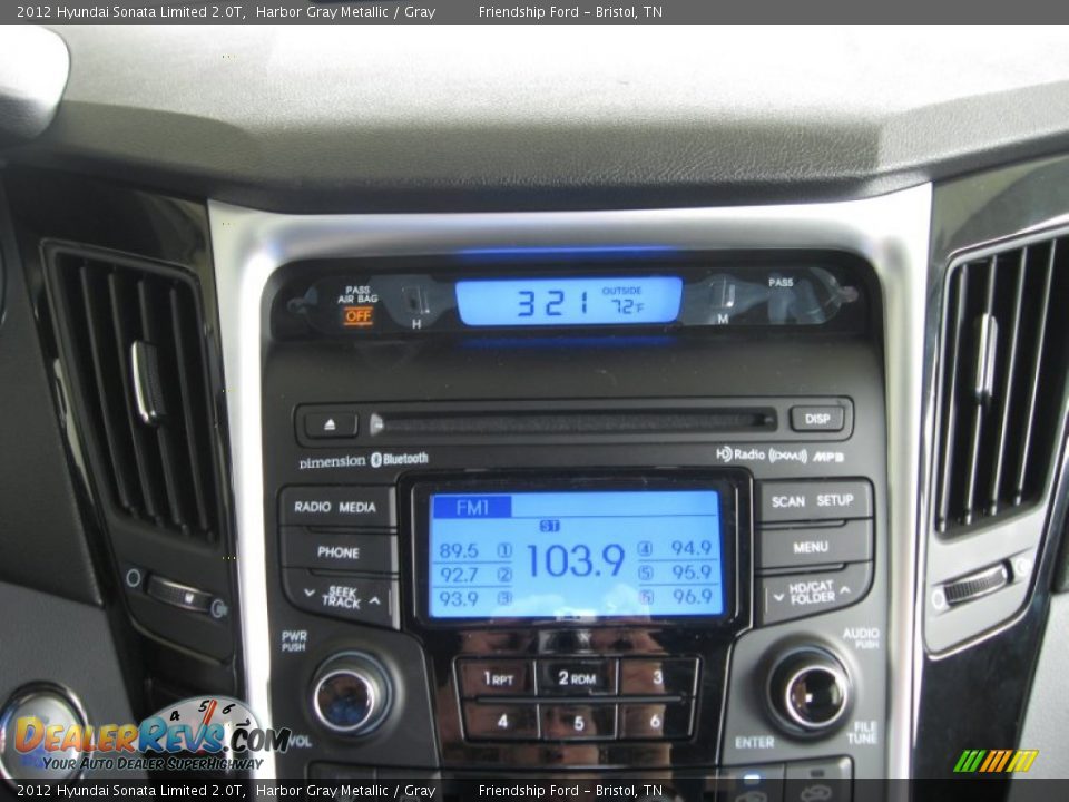 2012 Hyundai Sonata Limited 2.0T Harbor Gray Metallic / Gray Photo #23