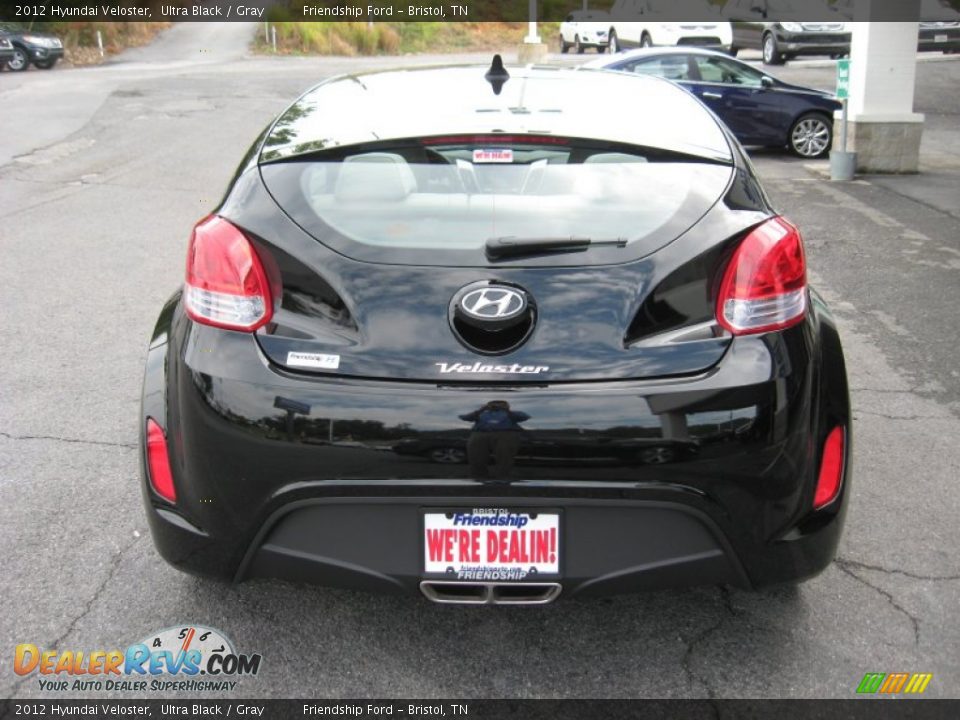 2012 Hyundai Veloster Ultra Black / Gray Photo #7