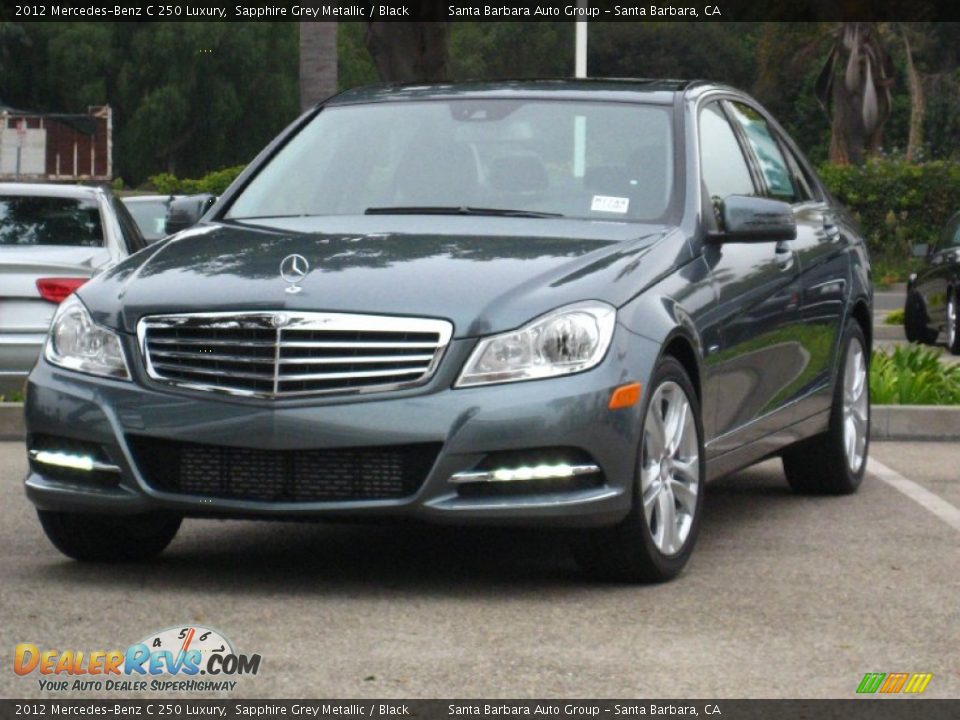 2012 Mercedes-Benz C 250 Luxury Sapphire Grey Metallic / Black Photo #1