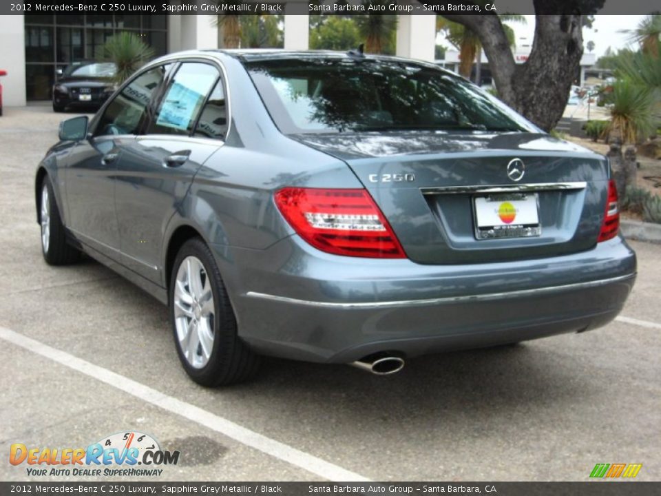 2012 Mercedes-Benz C 250 Luxury Sapphire Grey Metallic / Black Photo #3