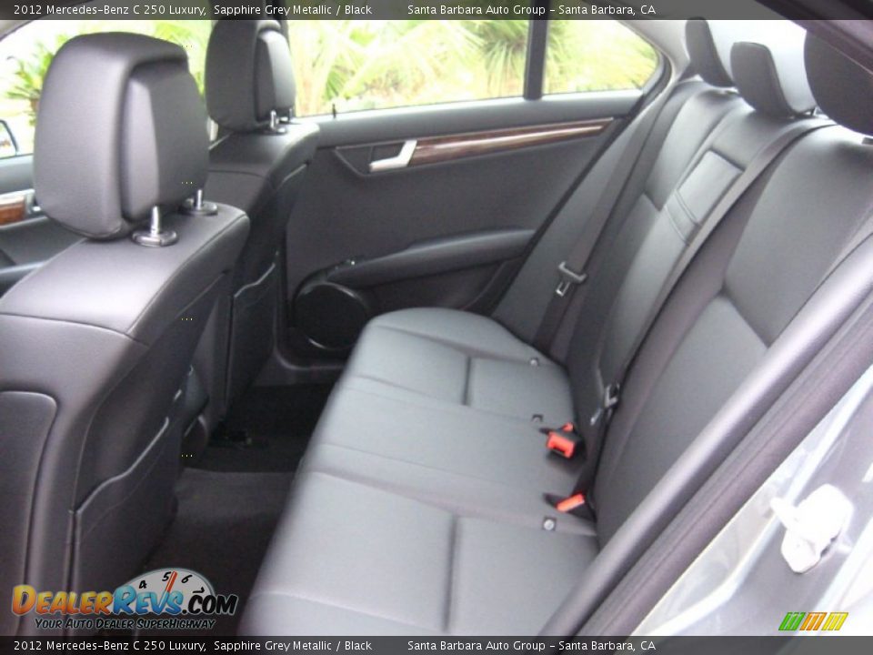 2012 Mercedes-Benz C 250 Luxury Sapphire Grey Metallic / Black Photo #4