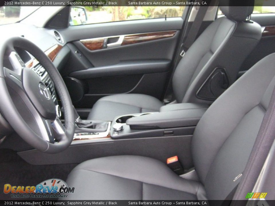 2012 Mercedes-Benz C 250 Luxury Sapphire Grey Metallic / Black Photo #5