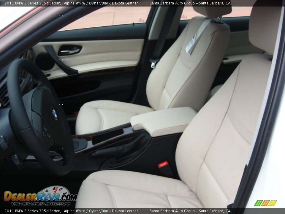 Oyster Black Dakota Leather Interior 2011 Bmw 3 Series