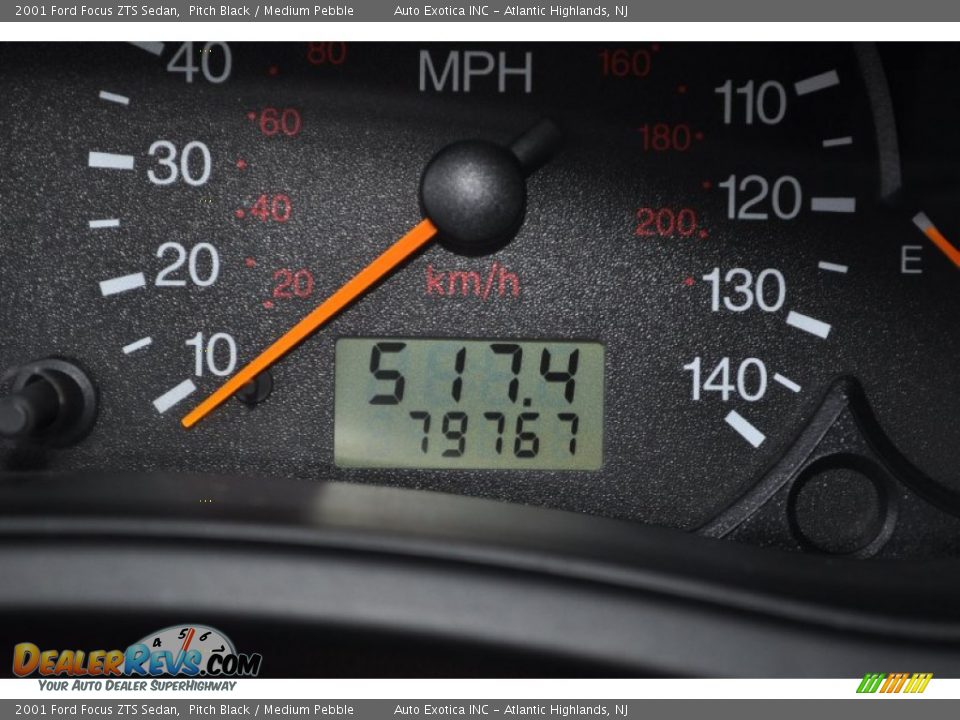2001 Ford Focus ZTS Sedan Pitch Black / Medium Pebble Photo #12