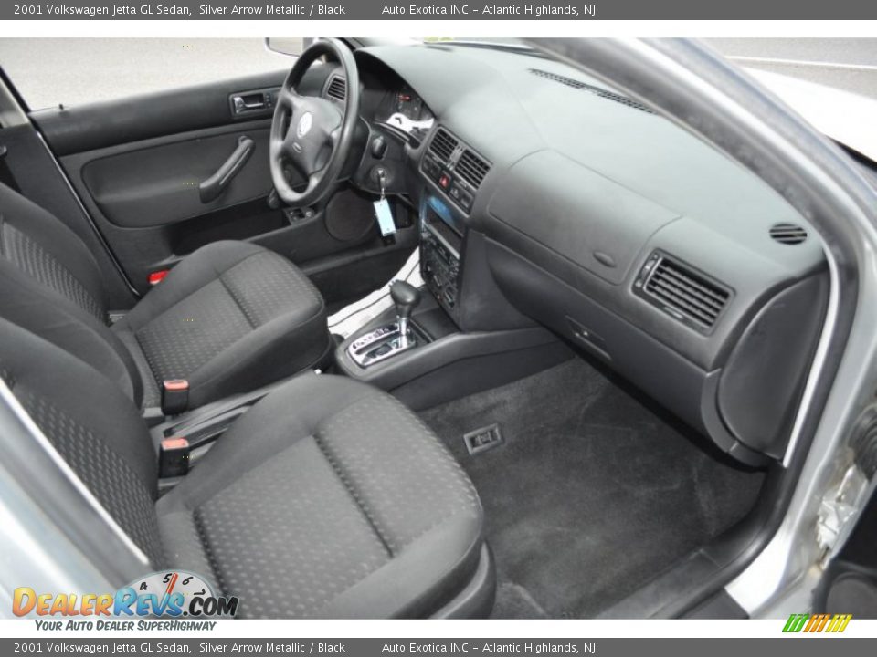 Black Interior 2001 Volkswagen Jetta Gl Sedan Photo 7