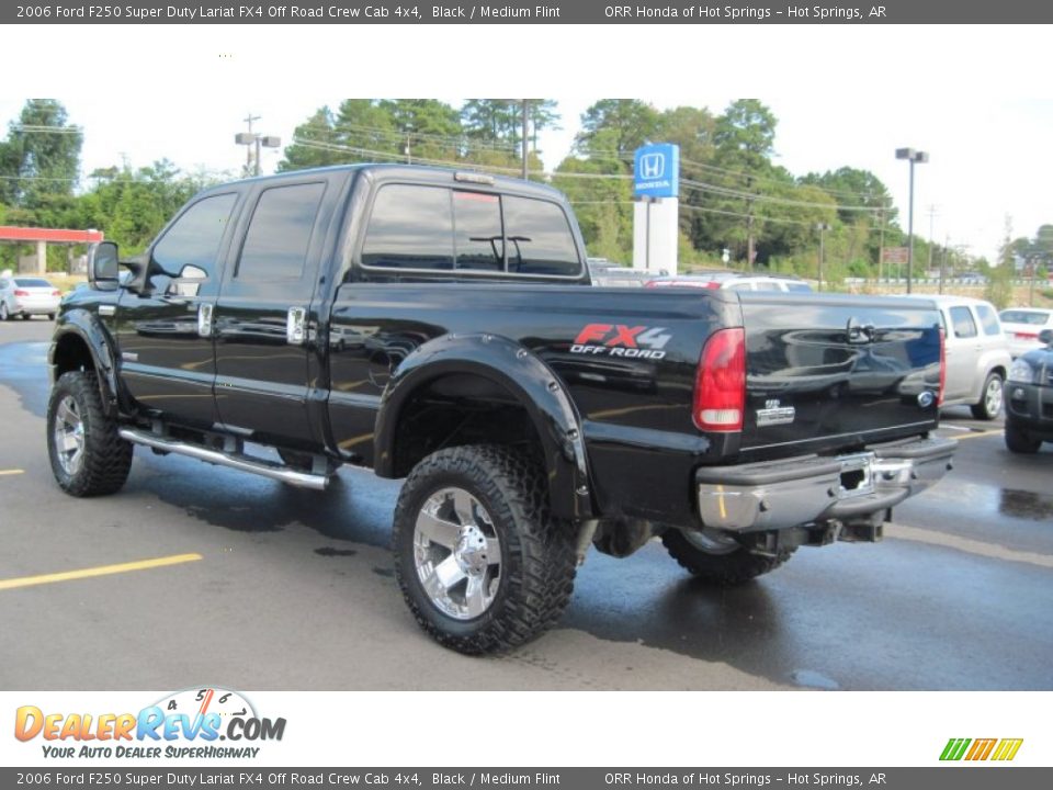 2006 Ford F250 Super Duty Lariat FX4 Off Road Crew Cab 4x4 Black / Medium Flint Photo #3