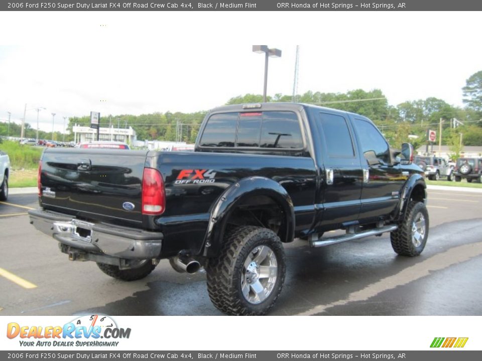 2006 Ford F250 Super Duty Lariat FX4 Off Road Crew Cab 4x4 Black / Medium Flint Photo #5